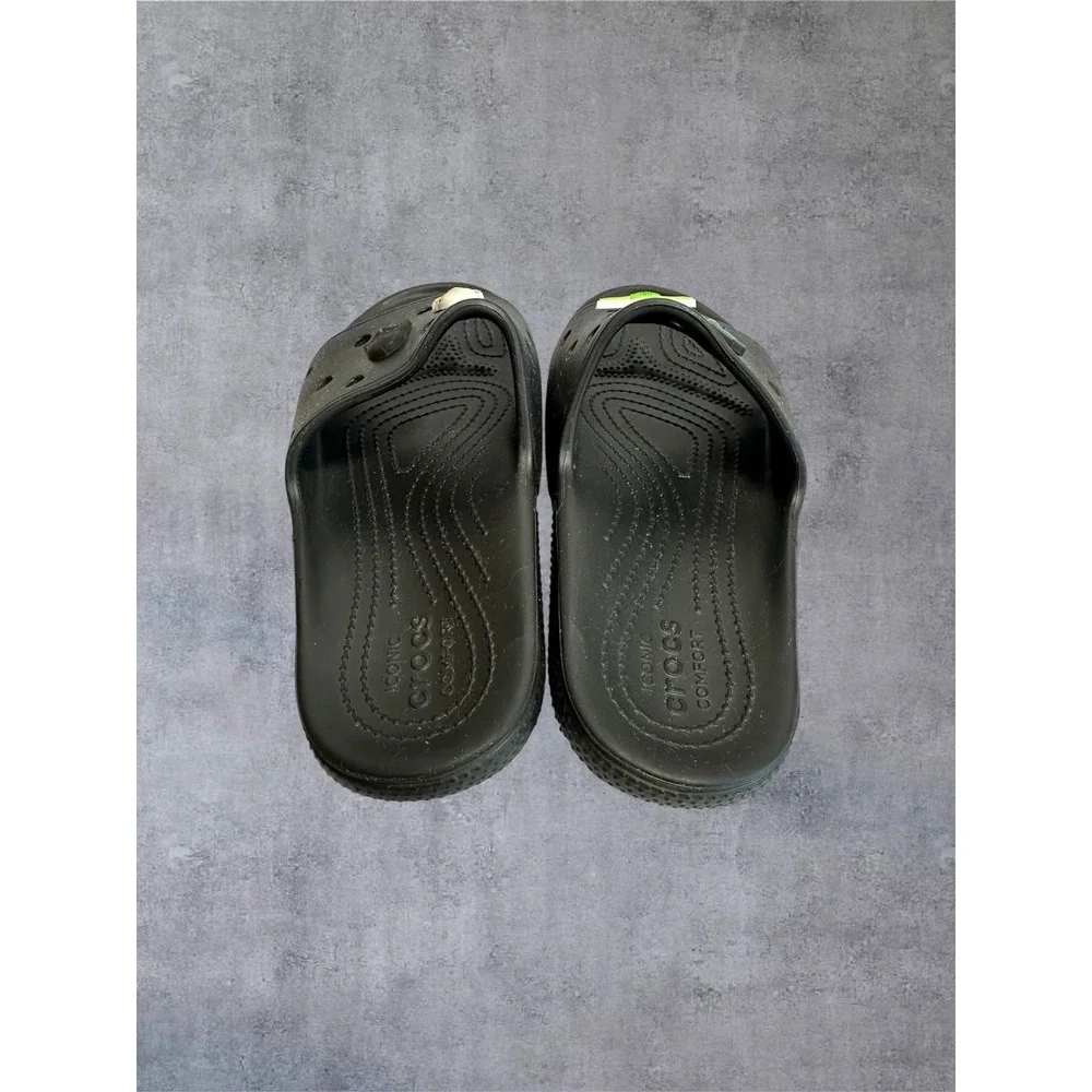 Crocs Iconic Comfort Black Rubber Slides Sandals Men's 9 Women's 11 Starwars